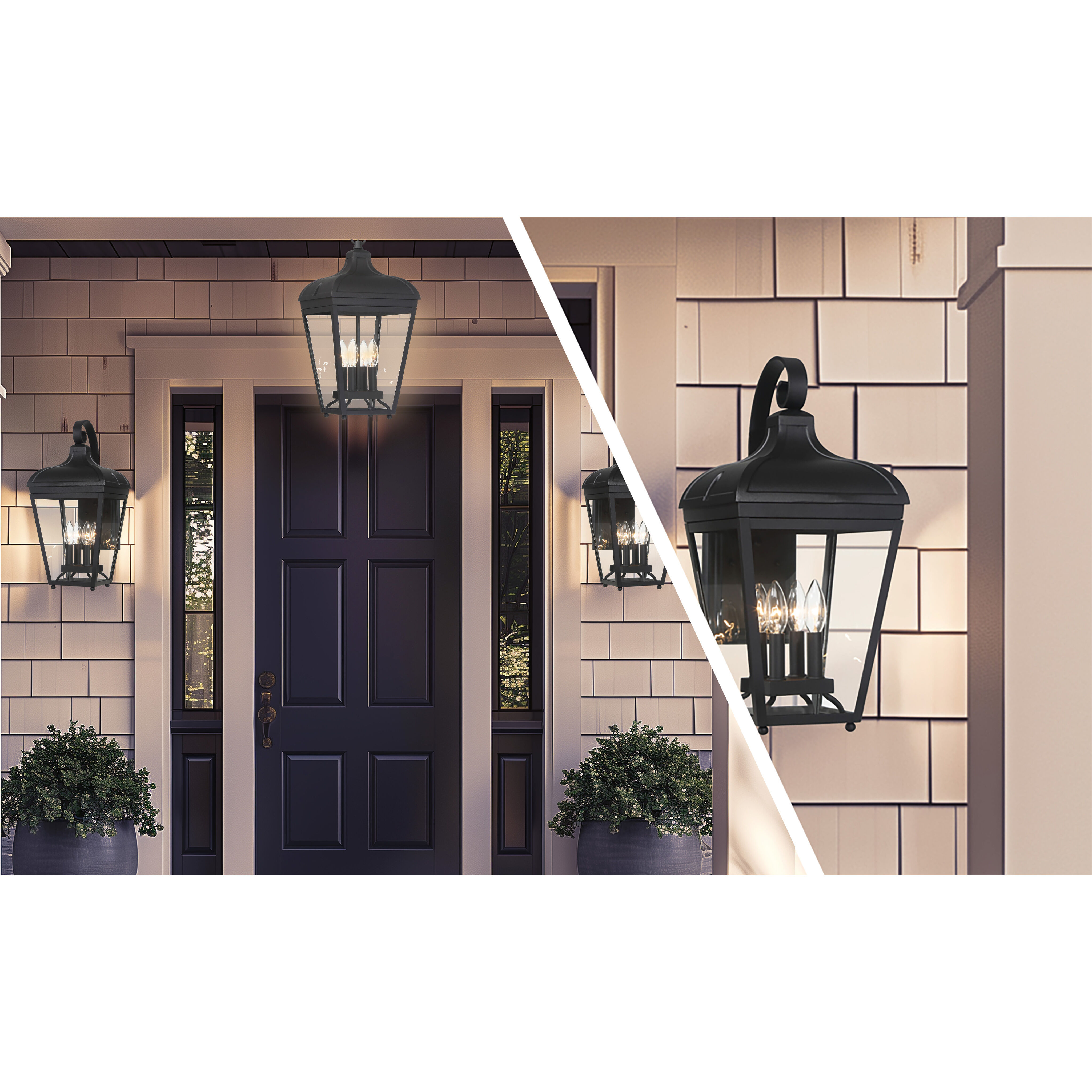 Marquee 4 Light 22 inch Sand Coal Outdoor Post Lantern, Great Outdoors